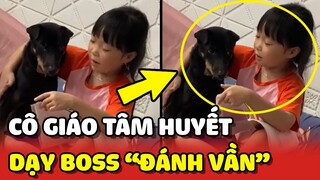 Cận cảnh CÔ GIÁO NHÍ dạy chú chó ĐÁNH VẦN khiến mọi người cười ngất 😂 | Yêu Lu