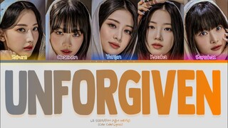 [100% CORRECT] LE SSERAFIM (르 세라핌) - Unforgiven Lyrics (Color Coded Lyrics)