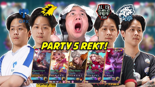 PARTY 100 M !! 5 REKT BEDA TEAM SATU HATI !! TERLALU KOMPAK