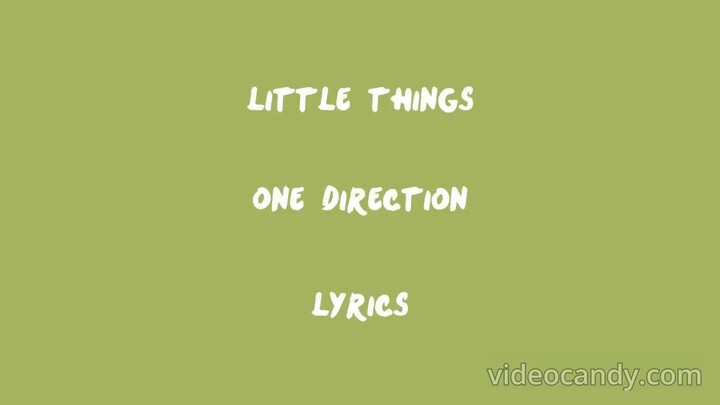 Little Things - One Direction (sped up + reverb) (Lyrics)