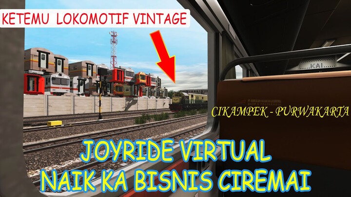 JOYRIDE VIRTUAL NAIK KA CIREMAI KELAS BISNIS KETEMU LOKOMOTIF VINTAGE | TRAINZ SIMULATOR INDONESIA