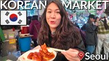 Crazy KOREAN STREET FOOD MARKET TOUR in Seoul! (GwangJang Market, South Korea)