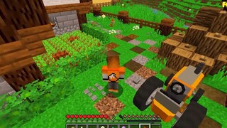 FOXB THỬ THÁCH 24 GIỜ CHẾ TẠO NGƯỜI MÁY DỌN DẸP RÁC CỦA ĐÂN LÀNG TRONG MINECRAFT