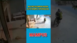 MALING DIHANTAM KAPAK AUTO NEMPEL DI PUNGGUNG