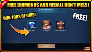 HOW TO GET FREE DIAMONDS IN MOBILE LEGENDS AND FREE RECALL - MLBB