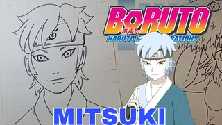 mengambar karakter anime boruto, MITSUKI
