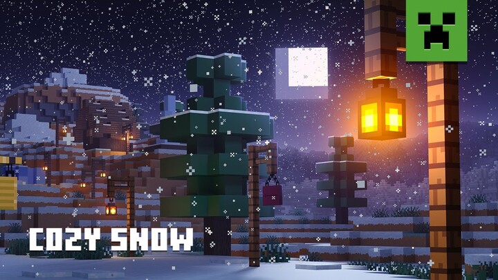 Minecraft Soothing Scenes – Relaxing Falling Snow