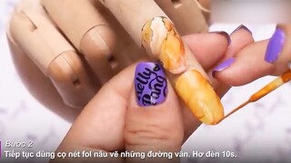 Vẽ NAILS đẹp SIÊU DỄ SIÊU NHANH bằng Cọ Nét Gel Fol #beauty