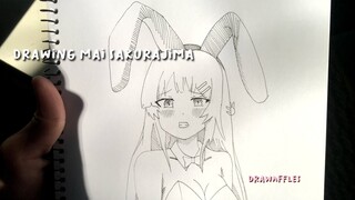 Drawing mai sakurajima