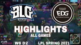 Highlight BLG vs EDG (All Game) LPL Mùa Xuân 2021  LPL Spring 2021  Bilibili Gaming vs Edward Gaming
