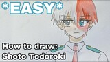 How to draw: Shoto Todoroki (EASY TUTORIAL)