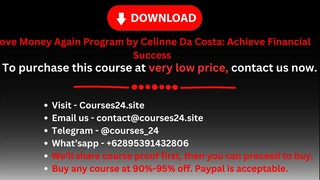 Love Money Again Program by Celinne Da Costa: Achieve Financial Success