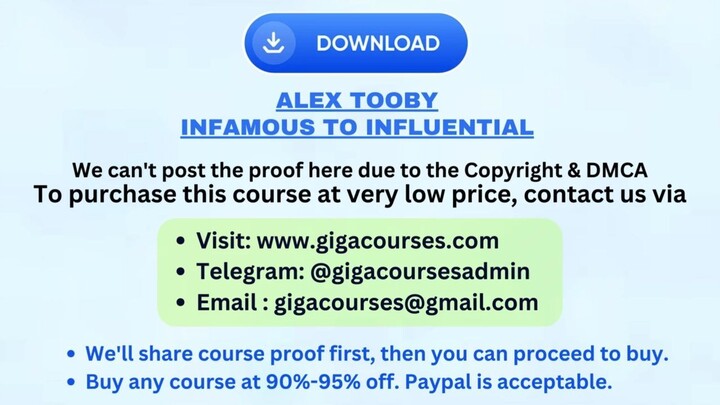 Alex Tooby - Infamous to Influential