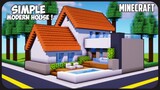 Cara Membuat Rumah Modern Perumahan Simple + Minimalis ! || Minecraft Modern Pt.38