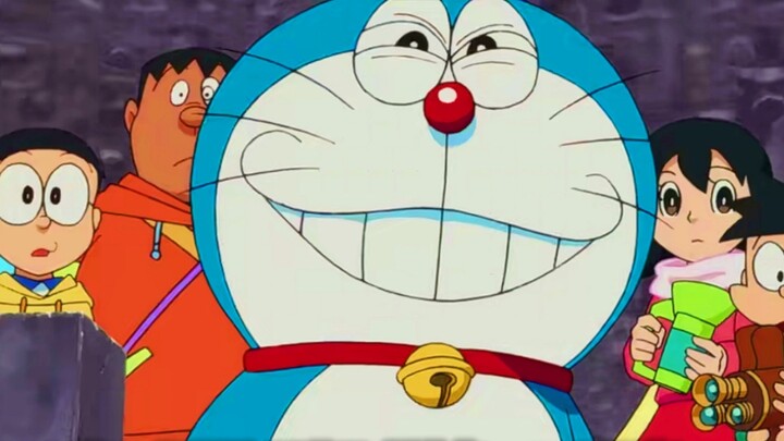 The real Doraemon is kidnapped, and the fake blue fat man mixes into the army. How does Nobita disti