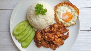 วิธีทำ หมูทอดกระเทียมพริกไทย ทำง่าย แต่อร่อยมาก Fried Sliced Pork with Garlic Recipe - หัดเข้าครัว