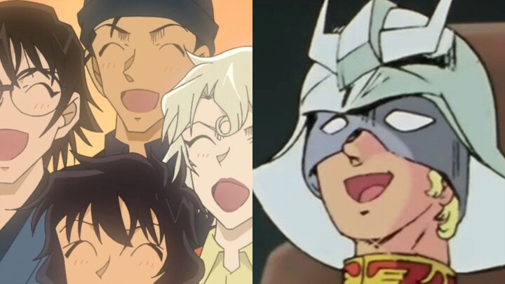 Garis dari Neta Gundam di Detective Conan (koleksi tidak lengkap)