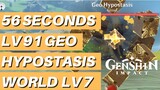 Lv. 91 Geo Hypostasis Boss under 1 Minute - AR50 - Genshin Impact