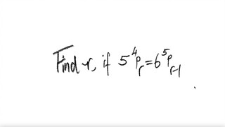 Find r, if 5 4Pr = 6 5(r-1)