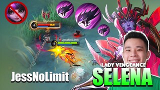 Selena Lady Vengeance Gameplay | New Skin Abyss Selena | Selena Gameplay By JessNoLimit ~ MLBB