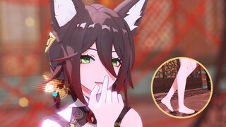 You are right, but 💕 Miss Tingyun is dancing to Pure Land barefoot🥰 | Barefoot Tingyun MMD | Honkai 