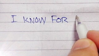 I know