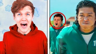 YouTubers HIDDEN IN MOVIES! (LankyBox Squid Game)