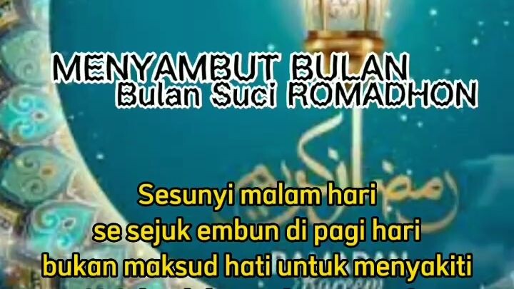 Marhaban ya Ramadhan bulan suci penuh ke agungan.. dan pengampunan