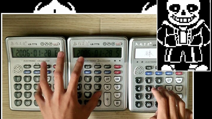 Undertale BGM 'Megalovania' with Three Calculators