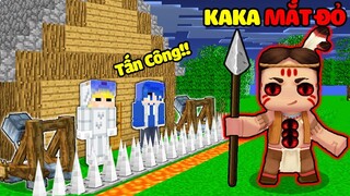 TÔ GÀ THỬ THÁCH 24H XÂY NHÀ AN TOÀN CHỐNG KAKA MẮT ĐỎ KINH DỊ TRONG MINECRAFT*KAKA MẮT ĐỎ TẤN CÔNG