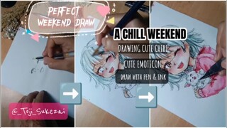 drawing anime kawai, daily life ___🖊🖊🖊📓