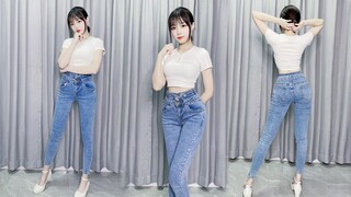 Ideal mature older sister jeans challenge, shake it【4K】【Little Goldfish】