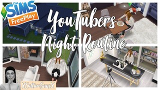 The Sims FreePlay - Youtuber's Night Routine ( Sims FreePlay Edition ) | XCultureSimsX