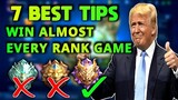 7 Tips To Win Every Rank Match || Mobile Legends Bang Bang