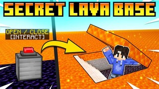 SECRET LAVA BASE in Minecraft PE