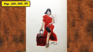 The Most expensive Art in Philippines (Just Kidding) - "Daniela" Oil on Sketchbook