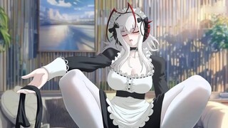 EW maid costume! Do you think black stockings are better❤️ or white stockings❤️