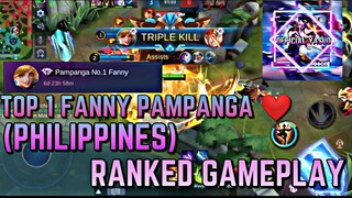 TOP 1 FANNY PAMPANGA (PHILIPPINES) RANKED GAMEPLAY | INSANE GAMEPLAY | BY YASUO 🔥🔥