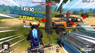 1 VS 10 NILUSOB AKO NANG 2 TEAMS! MALA GABYEL! | 21 KILLS SOLO VS SQUAD (ROS GAMEPLAY)