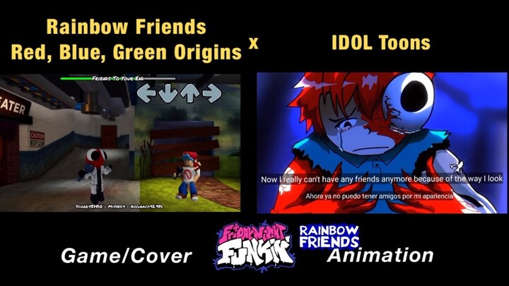 Rainbow Friends Red, Blue and Green’s Sad Origin Story | GAME x FNF Animation Friends To Your End
