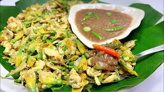 โสนผัดไข่กับน้ำพริกกะปิ by ครัวแล้วแต่เอ๋จ้าา