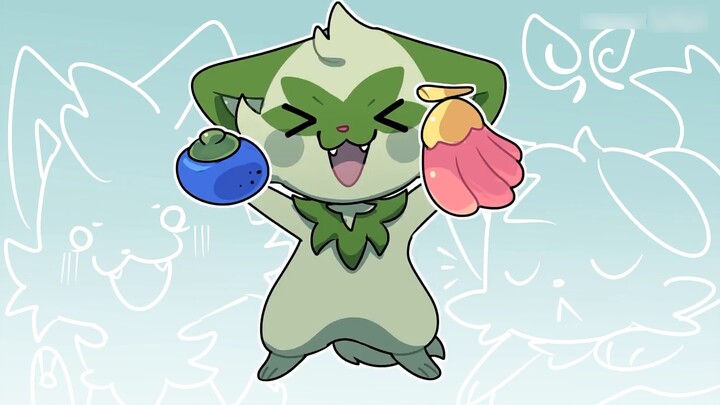 [Pokémon ★Tulisan Tangan] Beri aku kucing daun baru yang lucu!