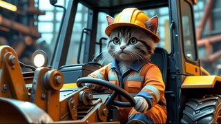 Cute Construction Cat Chronicles: A Kitten’s Building Saga 🏗️🐾