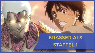 Zum ersten Mal Attack on Titan Staffel 2: Weniger Folgen, mehr WTF-Momente