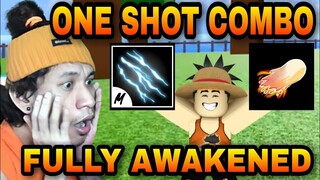 One Shot Combo Awakened Dough In Blox Fruits | Roblox (Pinoy/Tagalog)