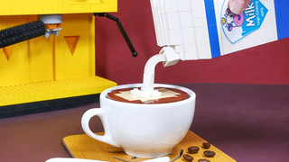 Lego Coffee ทำคาปูชิโน่ด้วยเครื่องทำกาแฟ Lego - Stop Motion Cooking & Lego ASMR