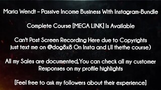 Maria Wendt  course - Passive Income Business With Instagram-Bundle download
