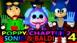 NEW Poppy Playtime Chapter 2 PART 4 VS SONIC & BALDI! Minecraft Animation Movie Story Challenge