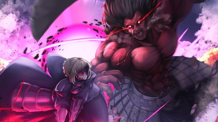 【4K/60fps】【Fate 天之杯】Saber Alter vs. Berserker