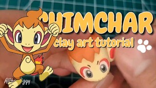 Chimchar clay art tutorial. (Pokemon).